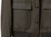 P18E096BE women fashion rib knit fabric zipper soft sheep leather bomber jacket