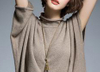 P18B02TR pure cashmere round collar sexy ladies sweater short sleeve long dress