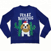 Unisex Adults OEM Polyester Or Acrylic LED Lights Cartoon Dog Christmas Pullover Sweater