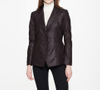 P18E022BW Hot sale up to date fashion genuine leather jacket for women all seasons