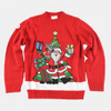 PK17ST086 New design red and snow white Christmas jumper