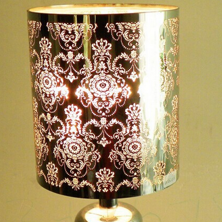  Etched stainless steel lampshade-XK306
