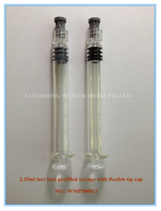 2.25ml Luer Lock Prefilled Syringe with Flexible Tip Cap