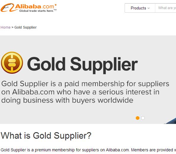 Start to be Gold China Supplier on Alibaba