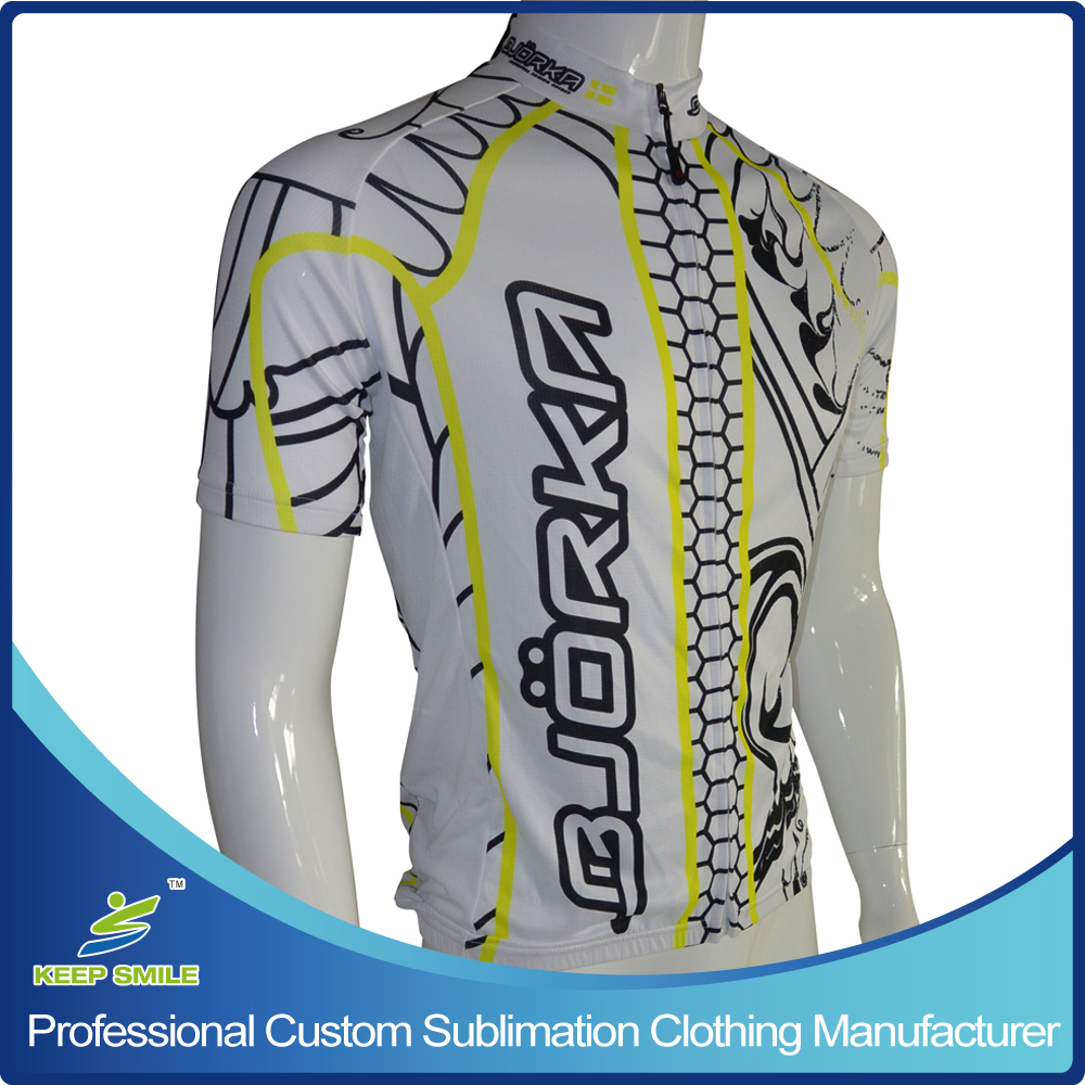 Custom Sublimation Cycling Jersey with Neon Yellow Color Buy cycling