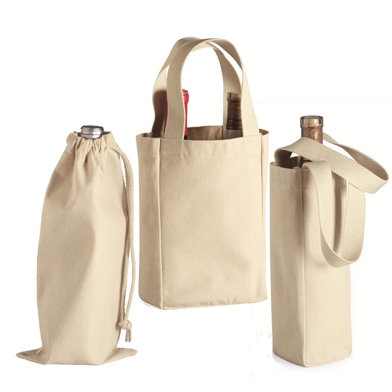 Drawstring wine bottle online bag