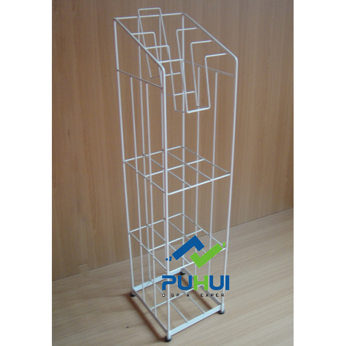 Floor Standing Metal Wire Newspaper Stand (PHC308)