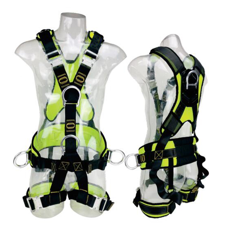 Aluminum automatic buckles polyester webbing CE full body harness anti