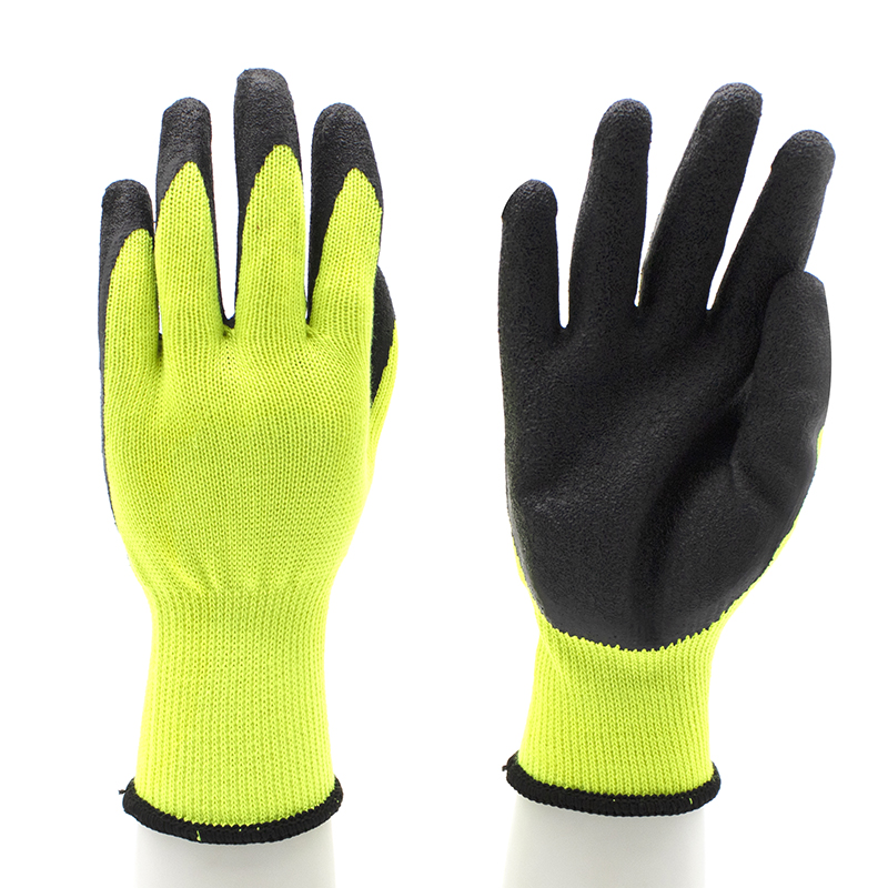 Custom Logo Black Latex Safety Work Gloves for Construction