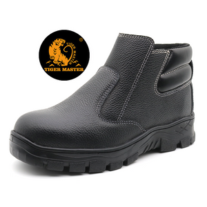 Anti Slip Steel Toe Puncture Resistant Safety Shoes Leather Zipper