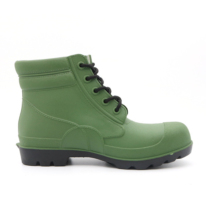 CE Anti Slip Waterproof PVC Safety Rain Shoes with Steel Toe