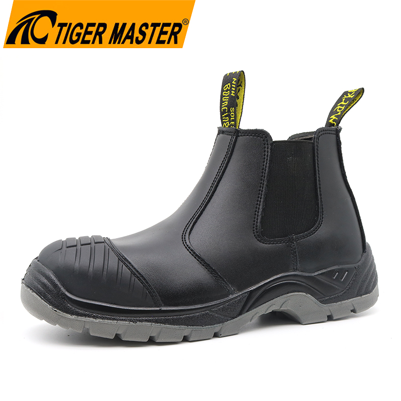 Anti Slip Pu Sole Puncture Proof Steel Toe Safety Shoes without Laces
