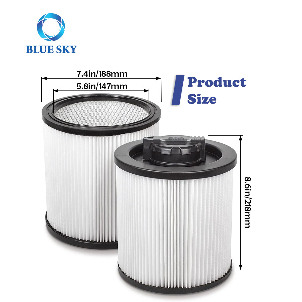 Reemplazo de filtro de cartucho de alta eficiencia DXVC6910 para filtro de polvo fino húmedo/seco DeWalt de 6-16 galones DXV06P DXV09P DXV10P
