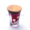 hand cut red horn shape wine or water glass cup