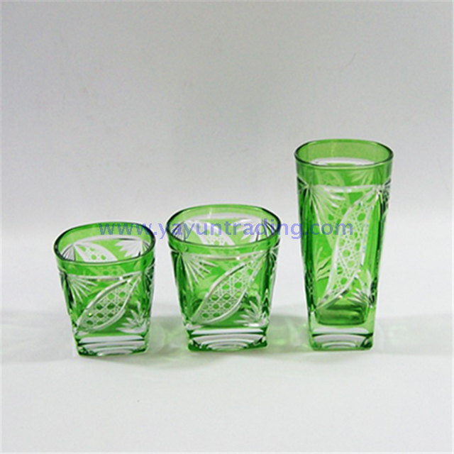 cobalt blue beverage glass tumbler and wine glass