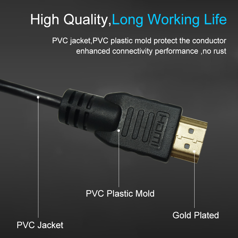Micro USB de alta velocidad para construcción de cable HDMI