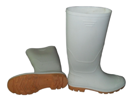 white color PVC rain boots