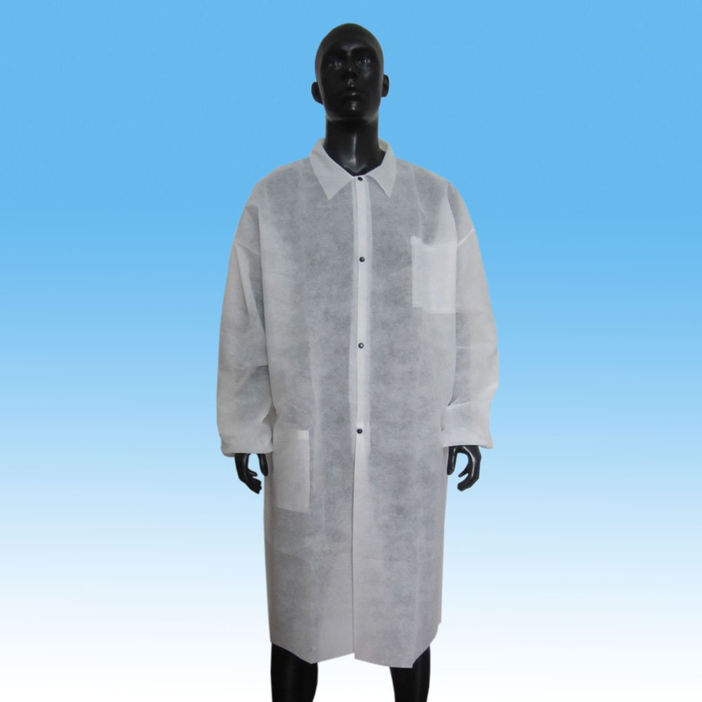 Disposable Nonwoven SBPP Lab Coat with Elastic Buy Lab coat
