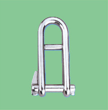 S/S LONG DEE SHACKLE WITH DOUBLE CAPTIVE PIN