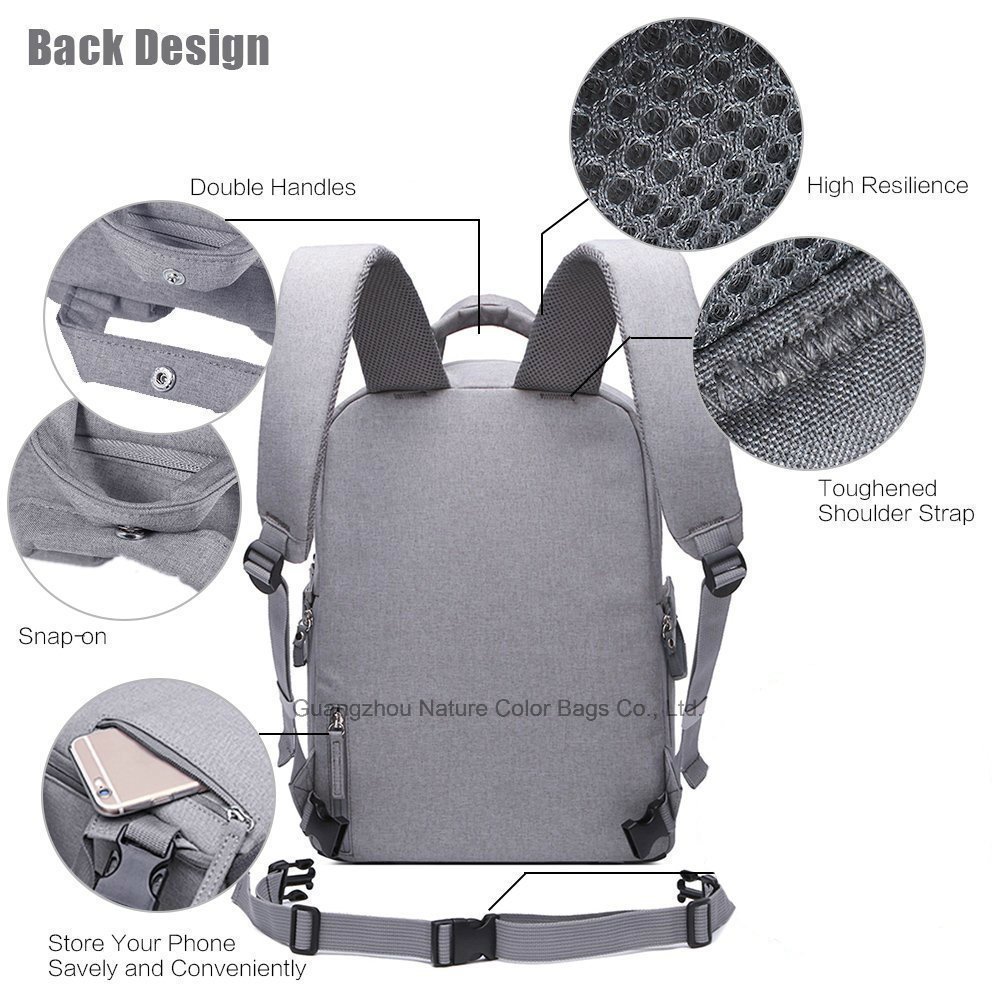 Water Resistant Nylon Camera Backpack for Outdoor Traveling