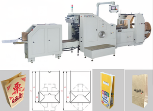 Tiene rodillo video del certificado RX-200 del CE el introducir de la bolsa de papel inferior cuadrada que hace la máquina