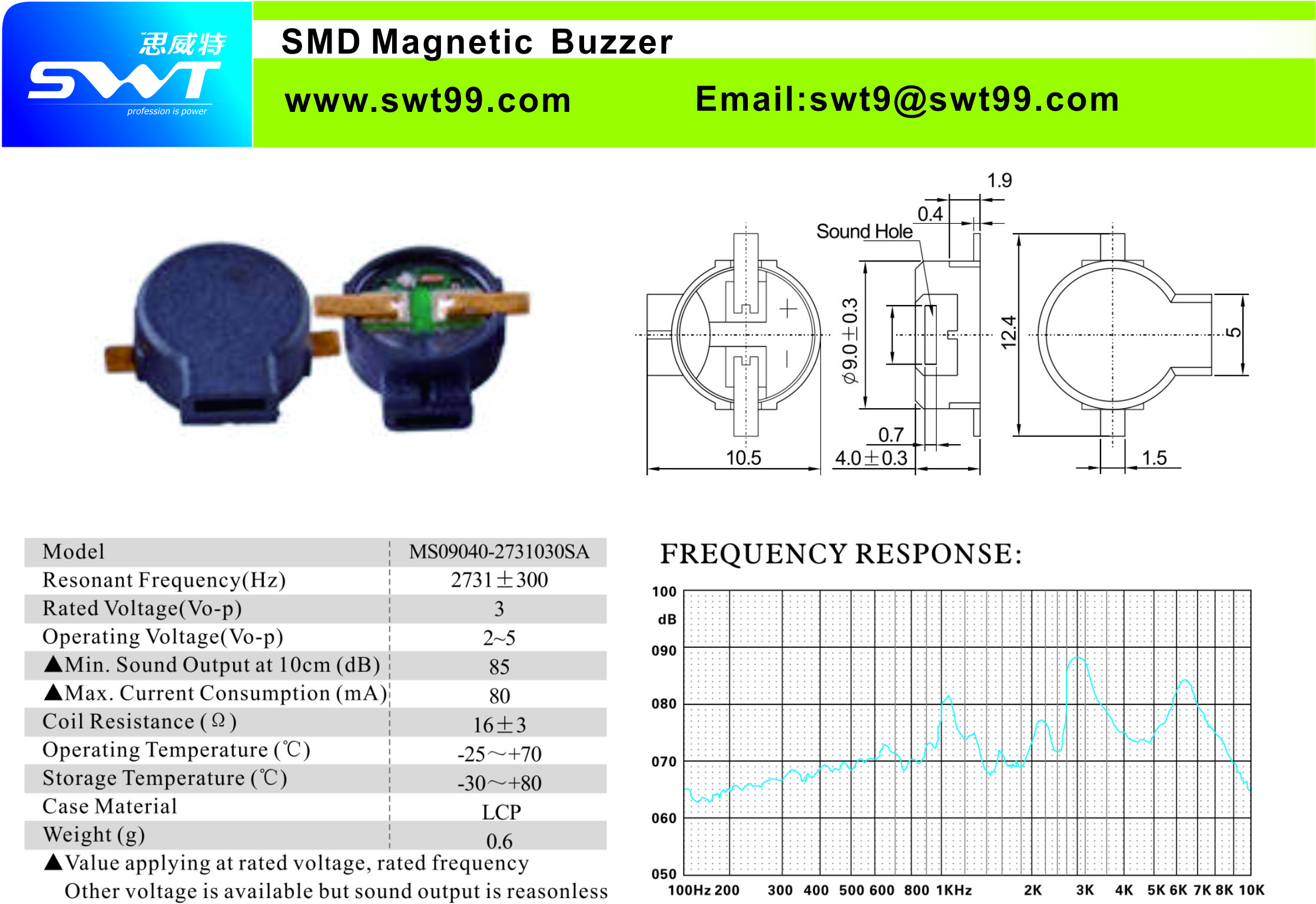 Buzzer,Piezo element,Piezo Atomizer,Ultrasonic seriesDongguan SWT