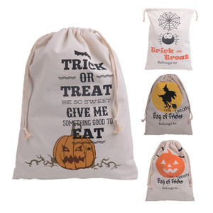 Halloween Sack Hessian Stocking Candy Bag Children Gifts Christmas