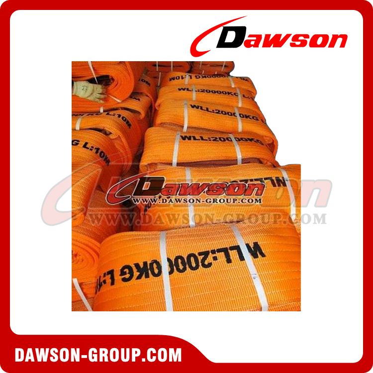 WLL 20 Ton Polyester bing Slings, 20000kg Heavy Duty Flat  Slings