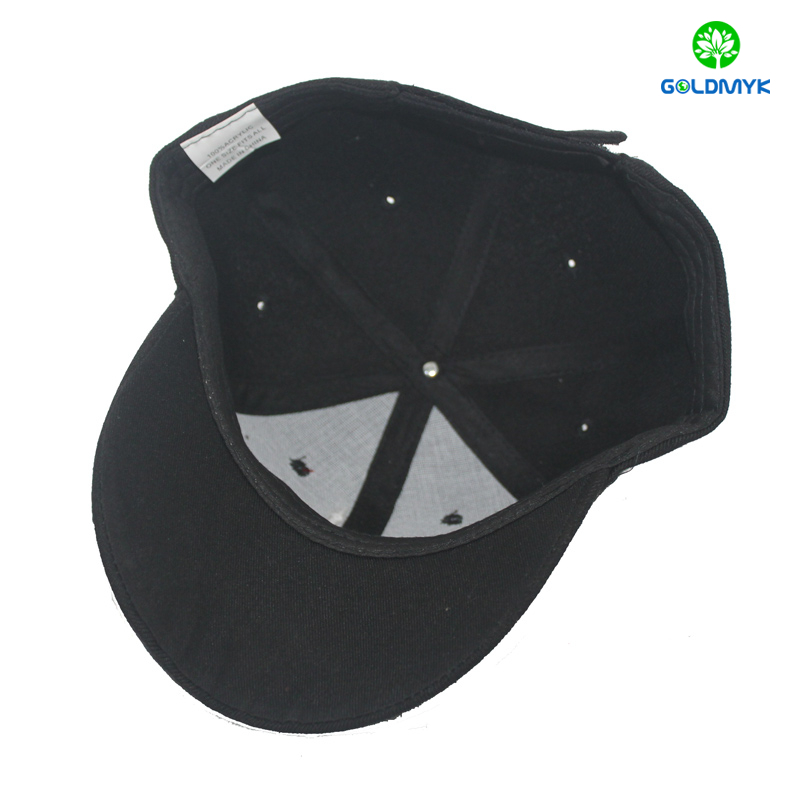 自定义黑色加拿大槭树刺绣体育运动盖帽