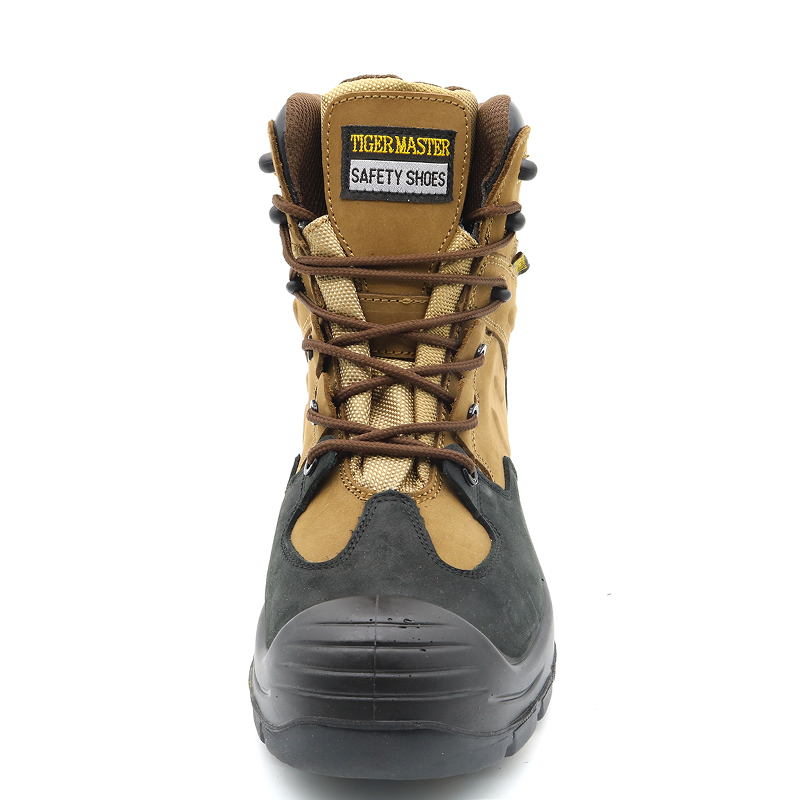 6 Inch Heat Resistance Rubber Sole Anti Puncture Steel Toe Safety Boots For Men