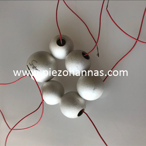 Esferas de cerámica piezoeléctrica de material blando para soldadura subacuática