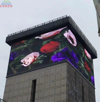 Pantalla LED al aire libre de la esquina RGB de 90 grados P10 para la publicidad comercial en las paredes