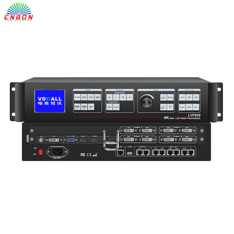 4K 2K分辨率LED视频墙体洁牙机接合器VDwall LVP609视频处理器，最大8个DVI输出