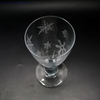  clear drinking glass cup with sandblasted pattern