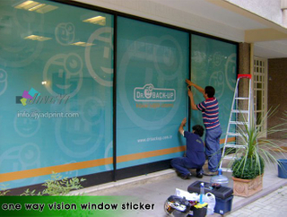 One Way Vision Sticker, Car Decoration & Advertising Window Cover, One Way Vision Sticker Printing, Perforated Advertising Sticker 