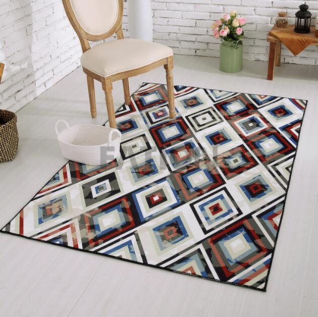 5'×8' Indoor Print Floor Carpet Soft Area Rug