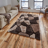 Polyester 3D Stone Design Shag Carpet Floor Area Rug