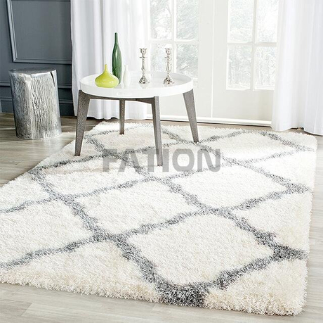 Lvory Fluffy Shag Collection Carpet Home Area Rug
