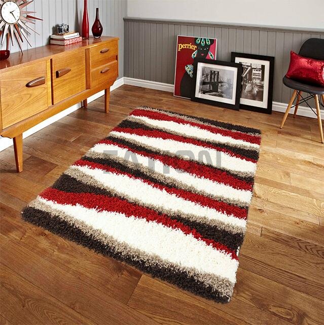 Contemporary Plain Shaggy Rug Living Room Floor Carpet