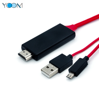 YCOM Micro USB a HDMI Video HDTV Adaptador Cable de audio