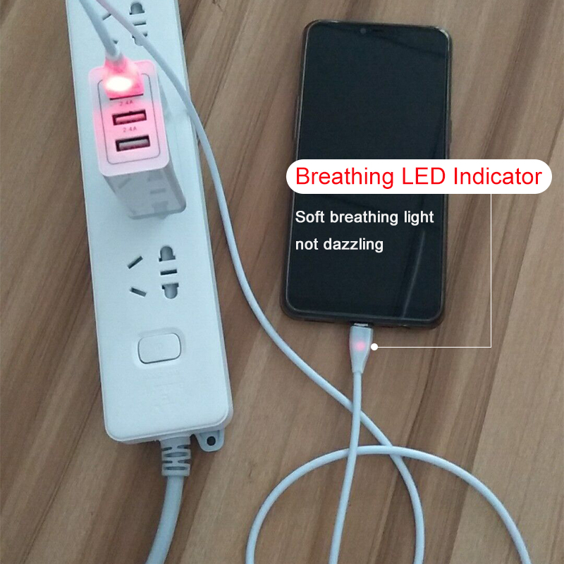Cable de cerámica de tipo USB Cable C de iluminación LED Cable de carga