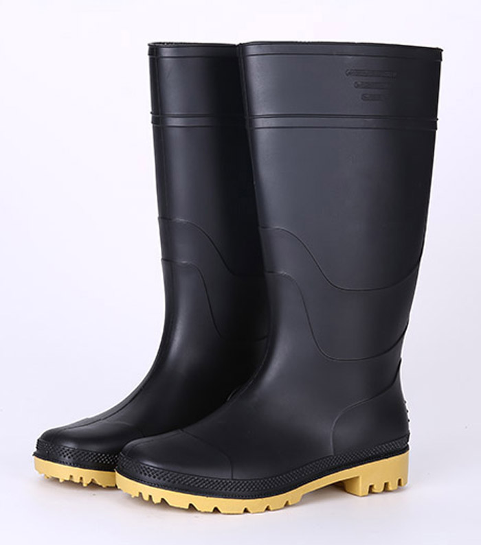 Black light weight cheap pvc rain boots