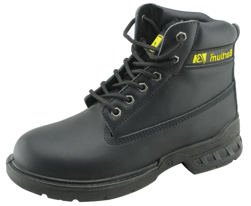 Genuine leather men working safety boots