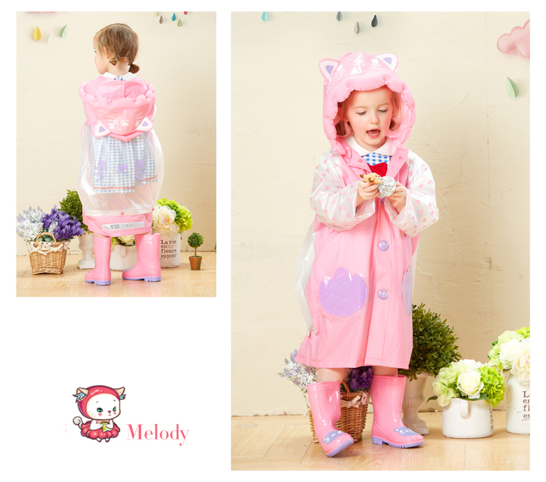 KRB-004 Pink cute unique waterproof girls rubber rain boot