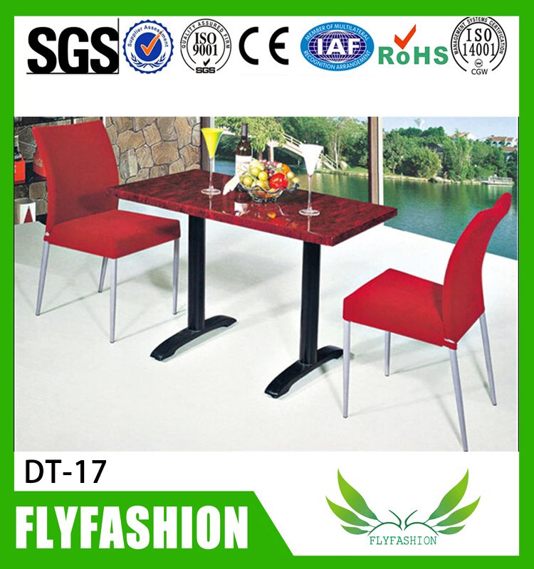 Vectores de cena de los muebles caseros baratos de la cantina y silla cuadrados (DT-17)