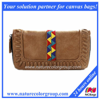 New Designed Peached PU Leather Purse (WP-011)
