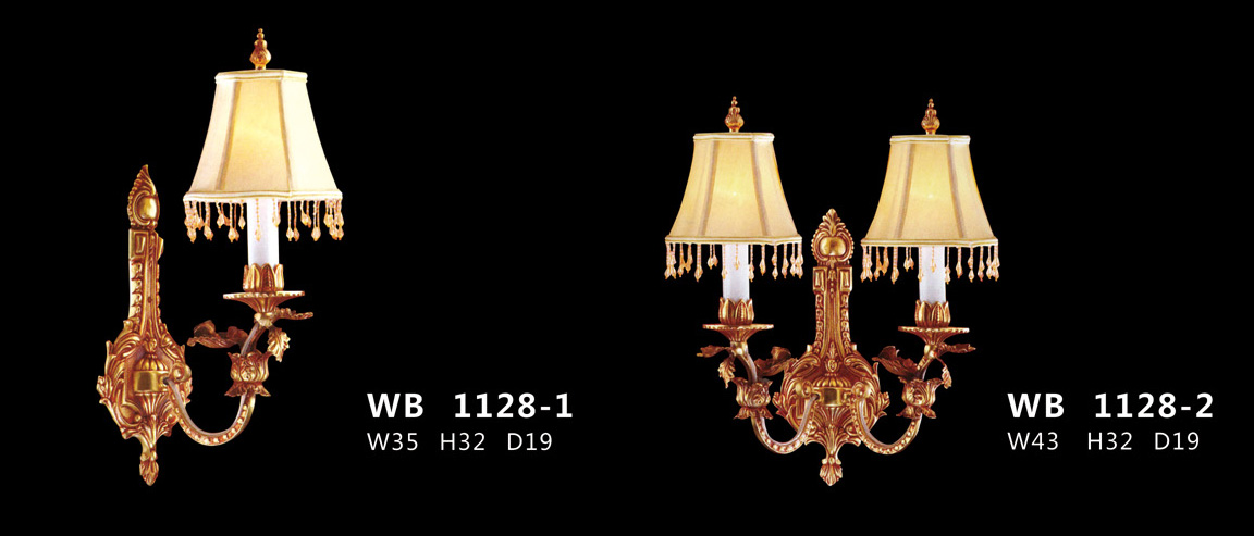 Декоративное освещение люстры из латуни с тканевым абажуром (WD1128-12)