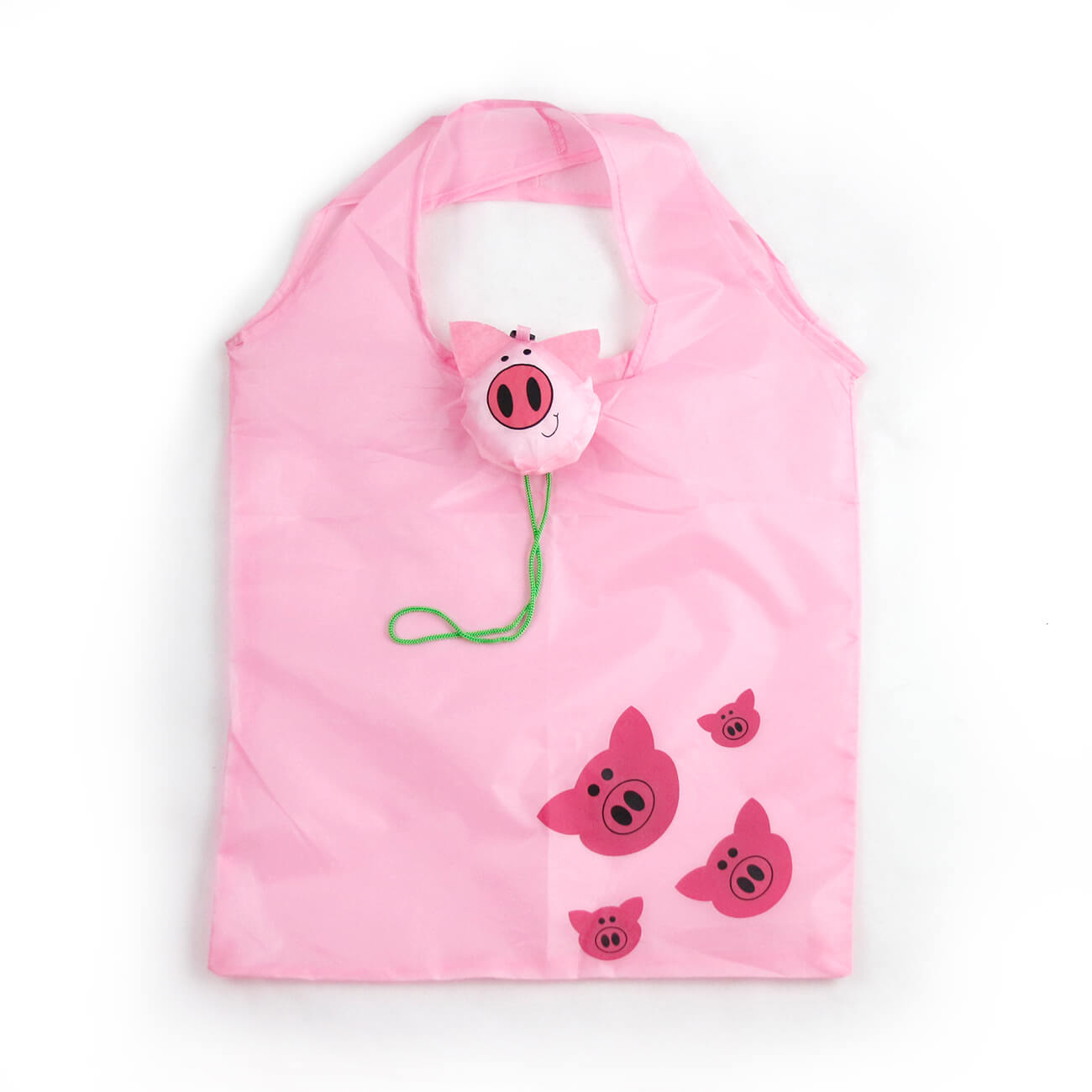 Foldable Pink Pig Carrier Tote Bag