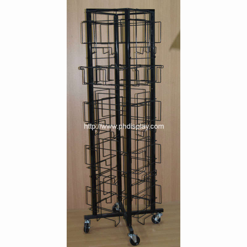 rolling wire pocket display rack(PHY2047) - Buy wire pocket display ...