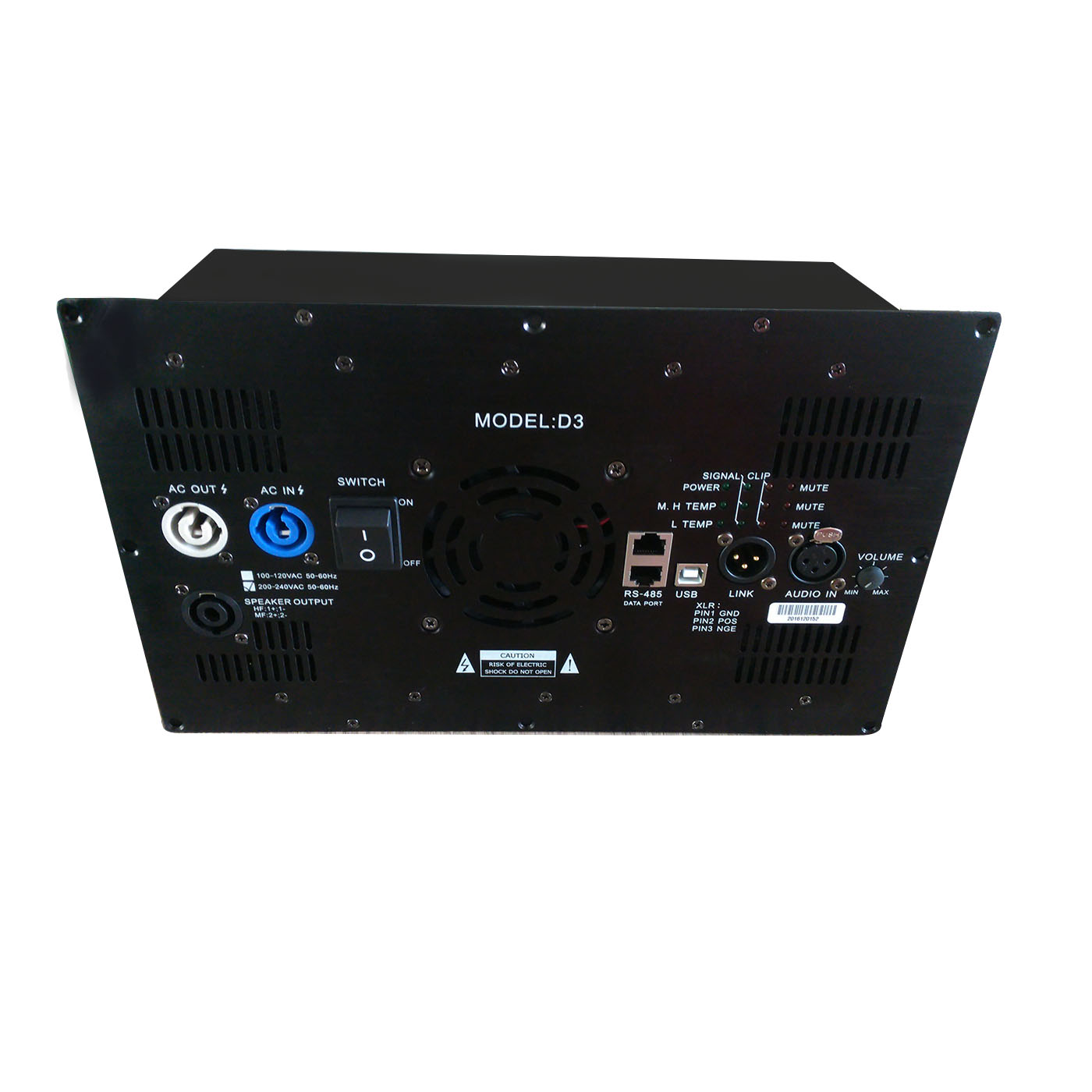 Modul Amplifier D3 1800W + 900W + 900W Kelas D 3CH DSP untuk Speaker Aktif